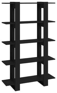 Book Cabinet/Room Divider Black 100x30x160 cm