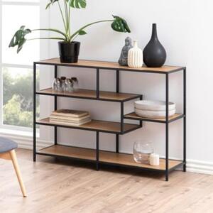 Sparks Wooden Bookcase With 4 Shelves In Matt Wild Oak