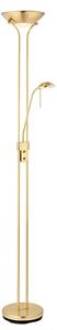 Reading Mother And Child Task Floor Lamp In Satin Brass
