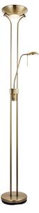 Reading Mother And Child Task Floor Lamp In Antique Brass