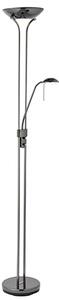 Reading Mother And Child Task Floor Lamp In Black Chrome