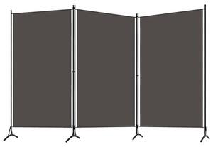 Agrippa Fabric 3 Panels 260cm x 180cm Room Divider In Anthracite