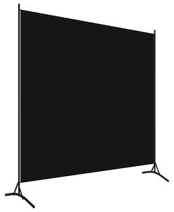 Agrippa Fabric 1 Panel 175cm x 180cm Room Divider In Black