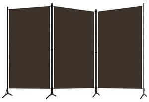 Agrippa Fabric 3 Panels 260cm x 180cm Room Divider In Brown