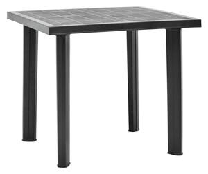 Derik Outdoor Plastic Dining Table In Anthracite