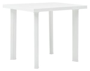Derik Outdoor Plastic Dining Table In White
