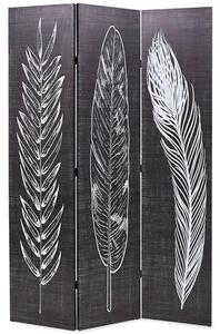 Femi Feathers 120cm x 170cm Room Divider In Black And White