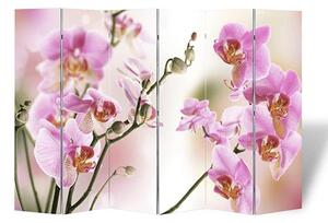 Fifer Folding Fir Wood 217cm X 170cm Room Divider In Flower