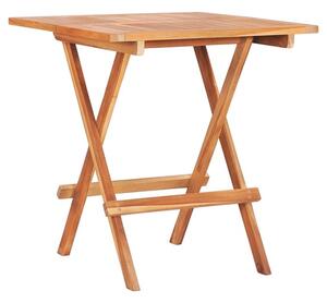 Nitra Outdoor Teak Wooden Folding Bistro Table In Natural