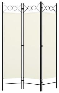Hecate Fabric 3 Panel 120cm x 180cm Room Divider In Cream White