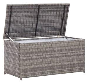 Ijaya 100cm Poly Rattan Garden Storage Box In Grey
