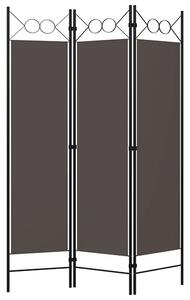 Hecate Fabric 3 Panels 120cm x 180cm Room Divider In Anthracite