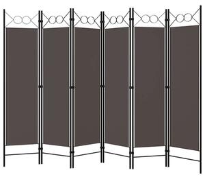 Hecate Fabric 6 Panels 240cm x 180cm Room Divider In Anthracite