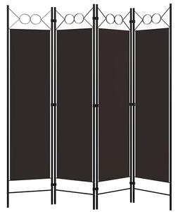 Hecate Fabric 4 Panels 160cm x 180cm Room Divider In Brown
