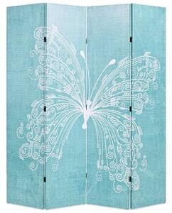 Hessa Folding 160cm x 170cm Room Divider In Butterfly Blue