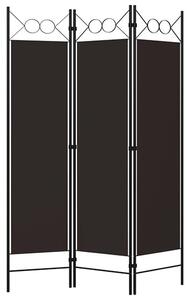 Hecate Fabric 3 Panels 120cm x 180cm Room Divider In Brown