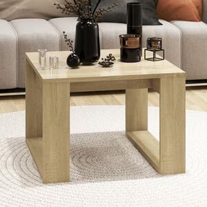 Kancy Square Wooden Side Table In Sonoma Oak