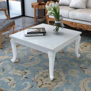 Savva Small High Gloss Coffee Table In White