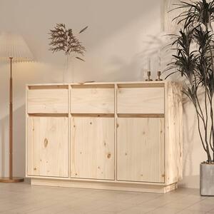 Griet Pine Wood Sideboard With 3 Doors 3 Drawers In Natural