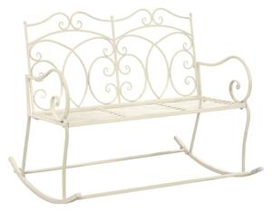 Dhuni Outdoor Cast Aluminium Seating Bench In Antique White