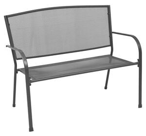 Kaira Steel And Mesh Garden Seating Bench In Anthracite