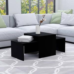 Wilde Wooden Set Of 2 Coffee Tables In Black