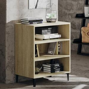 Pilvi Wooden Bookcase With 3 Shelves In Sonoma Oak