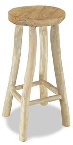 Billie Outdoor Round Wooden Bar Stool In Brown