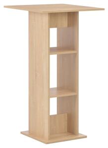 Sasha Square Wooden Bar Table In Oak