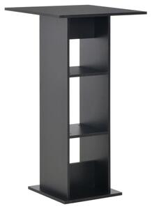 Sasha Square Wooden Bar Table In Black