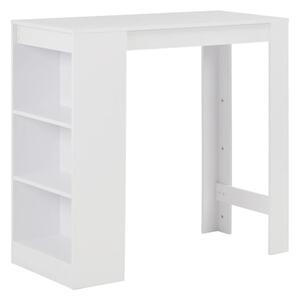 Winnie Wooden Bar Table With Shelf In White