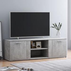 Ridhan Wooden TV Stand With 2 Doors In Concrete Effect