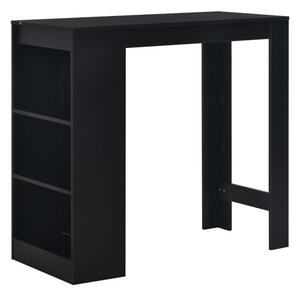 Winnie Wooden Bar Table With Shelf In Black