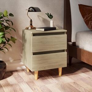 Macaw Wooden Bedside Cabinet With 2 Drawers In Sonoma Oak