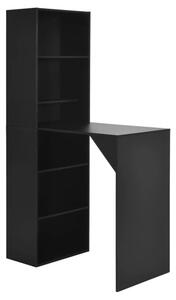 Winnie Wooden Bar Table With Cabinet In Black
