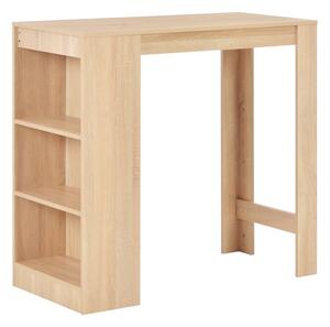 Winnie Wooden Bar Table With Shelf In Oak