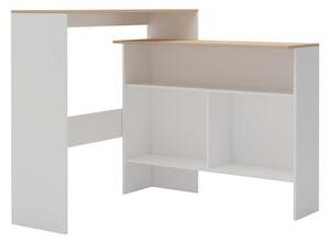 Winnie Wooden Bar Table With 2 Table Tops In Oak And White