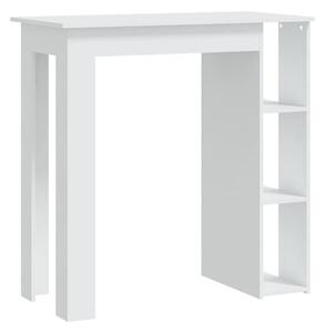Aiza Wooden Bar Table With Shelf In White