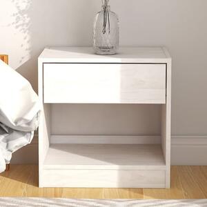 Kasia Pinewood Bedside Cabinet With 1 Drawer In White