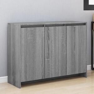 Leehi Wooden Sideboard With 3 Doors In Grey Sonoma Oak