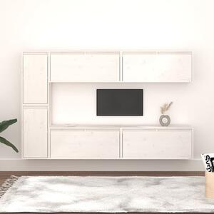 Hadria Solid Pinewood Entertainment Unit In White