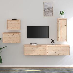 Macias Solid Pinewood Entertainment Unit In Natural