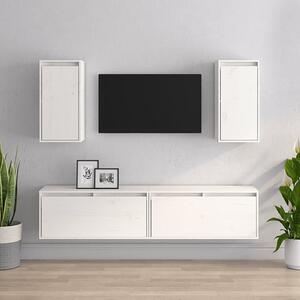 Hanayo Solid Pinewood Entertainment Unit In White
