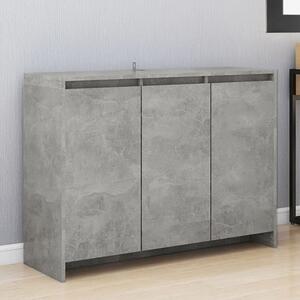 Leehi Wooden Sideboard With 3 Doors In Concrete Effect