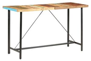 Shirley Wooden Bar Table With Black Steel Frame In Multicolour