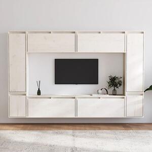 Jairus Solid Pinewood Entertainment Unit In White
