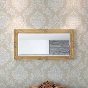 Ramiro Small Baroque Style Wooden Wall Mirror In Gold