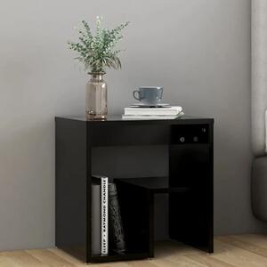 Canaan Wooden Bedside Cabinet In Black