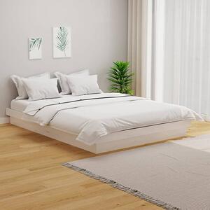 Tassilo Solid Pinewood Super King Size Bed In White