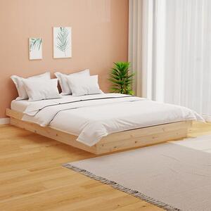 Tassilo Solid Pinewood Small Double Bed In Natural